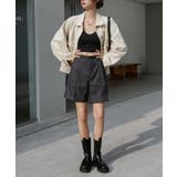 ベルトSETピンタックハーフパンツ | by muni:r | 詳細画像40 