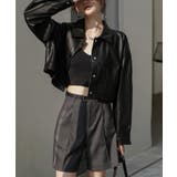 ベルトSETピンタックハーフパンツ | by muni:r | 詳細画像45 