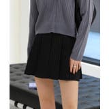 ブラック | トレンドローライズプリーツスカート | by muni:r