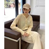 クリーム | カラーミニケーブルニットカーディガン | by muni:r