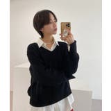 ルーズフィットデイリーVネックニット | by muni:r | 詳細画像26