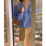 ビッグカラースプリングパフブラウス | by muni:r | 詳細画像18 