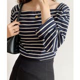 ベーシックスクエアボーダーTシャツ | by muni:r | 詳細画像14