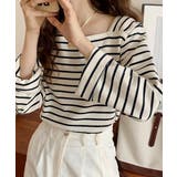 ベーシックスクエアボーダーTシャツ | by muni:r | 詳細画像4