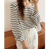 ベーシックスクエアボーダーTシャツ | by muni:r | 詳細画像5