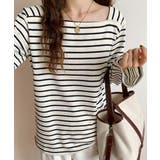 ベーシックスクエアボーダーTシャツ | by muni:r | 詳細画像8