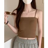 ベージュ | カップ付ベーシックキャミソール | by muni:r