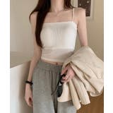 ホワイト | カップ付ベーシックキャミソール | by muni:r