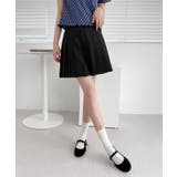 ブラック | 10 COLOR 裏地付きテニススカート | by muni:r
