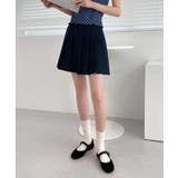 ネイビー | 10 COLOR 裏地付きテニススカート | by muni:r