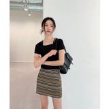 ヴィンテージストライプニットスカート | by muni:r | 詳細画像1 