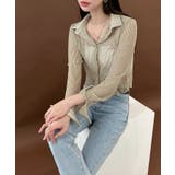 トレンドシースルーショートシャツ | by muni:r | 詳細画像35 