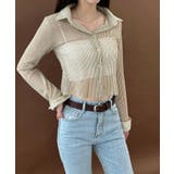 トレンドシースルーショートシャツ | by muni:r | 詳細画像45 