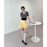 ボーダースクエアクロップド半袖ニット | by muni:r | 詳細画像17