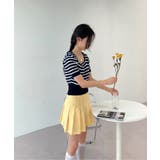 ボーダースクエアクロップド半袖ニット | by muni:r | 詳細画像19