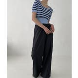 ボーダースクエアクロップド半袖ニット | by muni:r | 詳細画像47