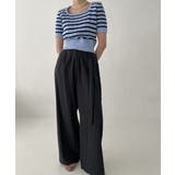 ボーダースクエアクロップド半袖ニット | by muni:r | 詳細画像53