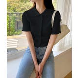 ブラック | サマーカラークロップドブラウス | by muni:r