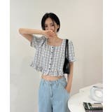 ラブリーチェックフリルブラウス | by muni:r | 詳細画像10 
