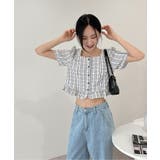 ラブリーチェックフリルブラウス | by muni:r | 詳細画像11 