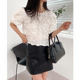 バックリボンポイントエンボスブラウス | by muni:r | 詳細画像1 