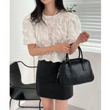 バックリボンポイントエンボスブラウス | by muni:r | 詳細画像12 