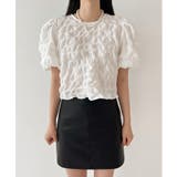 バックリボンポイントエンボスブラウス | by muni:r | 詳細画像16 