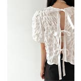 バックリボンポイントエンボスブラウス | by muni:r | 詳細画像19 