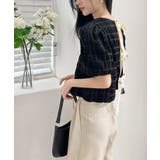 バックリボンポイントエンボスブラウス | by muni:r | 詳細画像22 