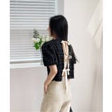 バックリボンポイントエンボスブラウス | by muni:r | 詳細画像23 