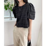 バックリボンポイントエンボスブラウス | by muni:r | 詳細画像30 