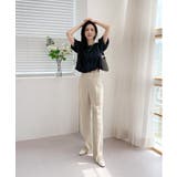 バックリボンポイントエンボスブラウス | by muni:r | 詳細画像35 