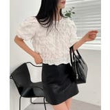 バックリボンポイントエンボスブラウス | by muni:r | 詳細画像6 