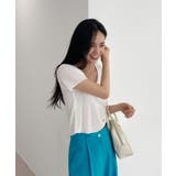 クロップシャーリングストラップニット | by muni:r | 詳細画像12 