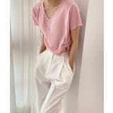 クロップシャーリングストラップニット | by muni:r | 詳細画像50 