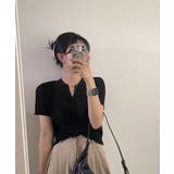 Vネックカラーリブニット | by muni:r | 詳細画像16