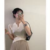 Vネックカラーリブニット | by muni:r | 詳細画像18