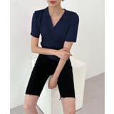 Vネックカラーリブニット | by muni:r | 詳細画像37