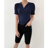 Vネックカラーリブニット | by muni:r | 詳細画像39