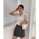 Vネックカラーリブニット | by muni:r | 詳細画像60