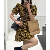 ブラック | フラワーパターンミニワンピース | by muni:r