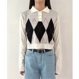 アーガイルチェッククロップニット | by muni:r | 詳細画像16 