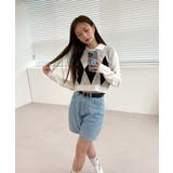 アーガイルチェッククロップニット | by muni:r | 詳細画像2 