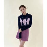 アーガイルチェッククロップニット | by muni:r | 詳細画像20 