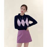 アーガイルチェッククロップニット | by muni:r | 詳細画像27 