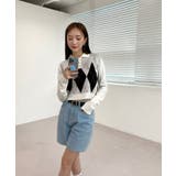 アーガイルチェッククロップニット | by muni:r | 詳細画像35 