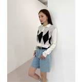 アーガイルチェッククロップニット | by muni:r | 詳細画像7 