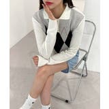 アーガイルチェッククロップニット | by muni:r | 詳細画像9 