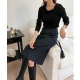 アンバランス斜線ニットカーディガン | by muni:r | 詳細画像2