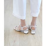 スクエアヒール クロスストラップ サンダル | by muni:r | 詳細画像2 